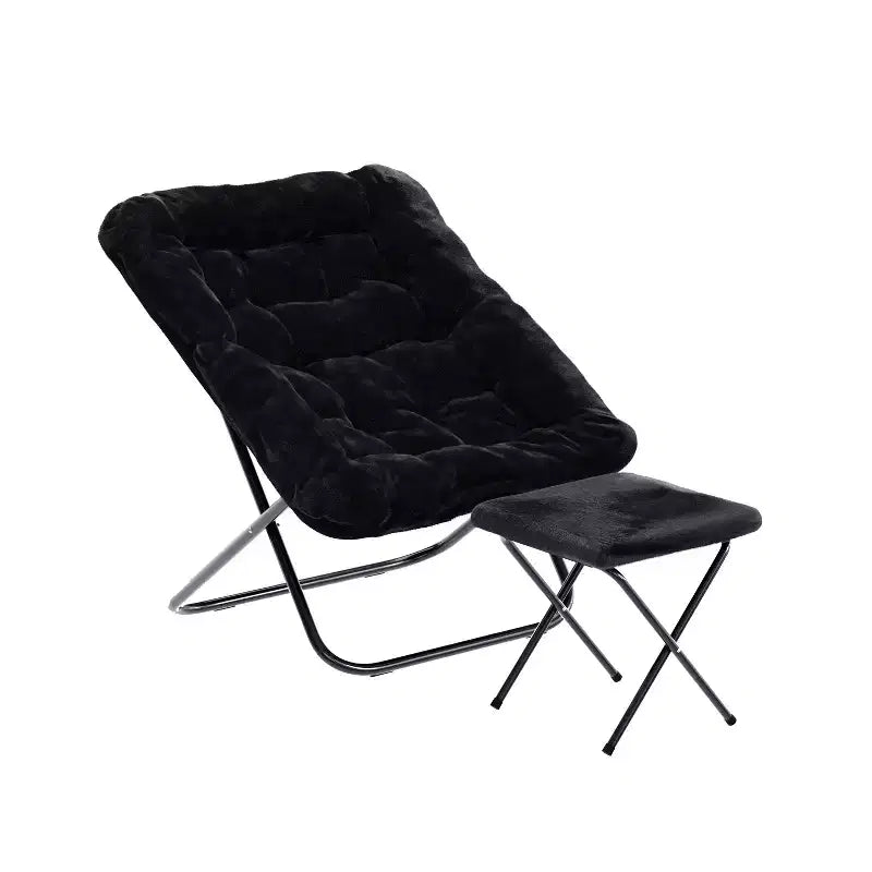 Fauteuil soucoupe pliant et repose-pieds rembourrés surdimensionnés portables Flash Furniture Archer pour dortoir ou chambre à coucher