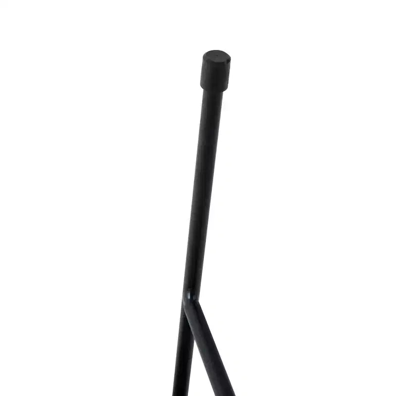 Table d'appoint ronde LeisureMod Rossmore en placage de bois - Cadre en acier noir