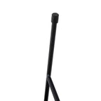 Table d'appoint ronde LeisureMod Rossmore en placage de bois - Cadre en acier noir