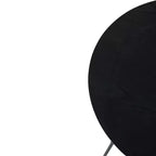 Table d'appoint ronde LeisureMod Rossmore en placage de bois - Cadre en acier noir