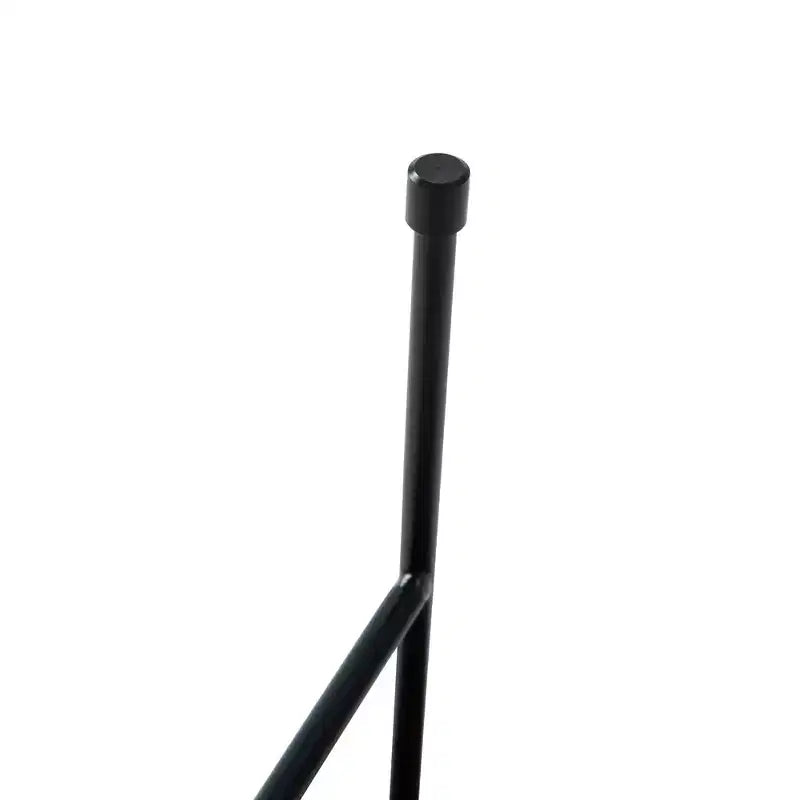 Table d'appoint ronde LeisureMod Rossmore en placage de bois - Cadre en acier noir