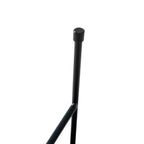 Table d'appoint ronde LeisureMod Rossmore en placage de bois - Cadre en acier noir