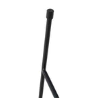 Table d'appoint ronde LeisureMod Rossmore en placage de bois - Cadre en acier noir
