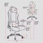 Fabric Memory Foam Gaming Chair - Techni Sport