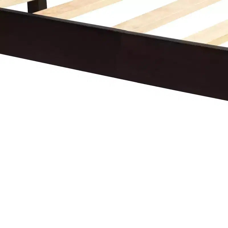 Cadre de lit plateforme simple avec tête de lit, support à lattes en bois de pin, pas besoin de sommier pour chambre à coucher