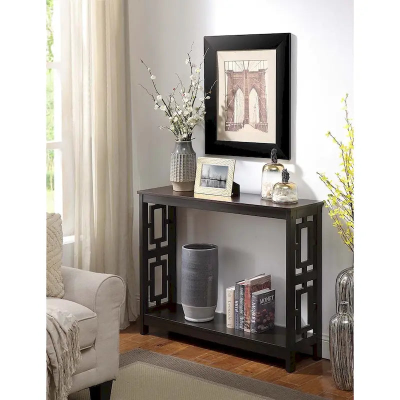 Convenience Concepts Town Square Console Table with Shelf