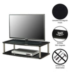 Meuble TV pivotant à double niveau XL Designs2Go de Convenience Concepts pour téléviseurs jusqu'à 37 pouces