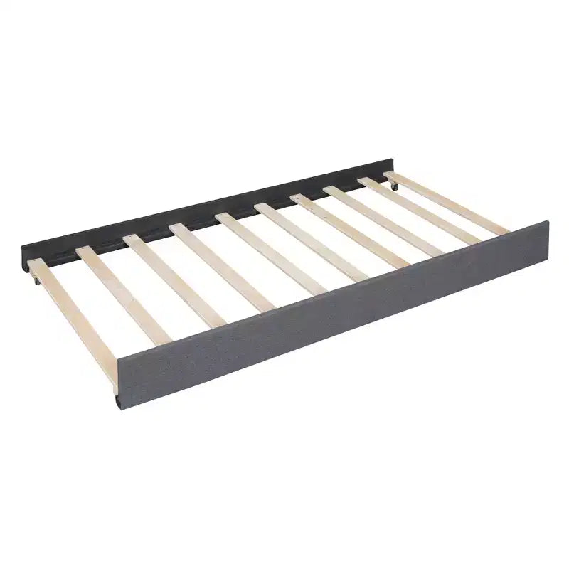 Cadre de lit plateforme en bois rembourré Queen/Full avec 2 tiroirs et 1 lit gigogne simple/simple XL Beige/Gris, 4L - ModernLuxe