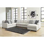 Signature Design by Ashley Huntsworth Dove Gray 5-Piece Sectional with Chaise - 155W x 99D x 38H