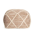 Jani Kirkwood Lake Pouf ottoman bleu 22 pouces - Repose-pieds fait main pour salon, chambre, chambre de bébé, chambre d'enfant
