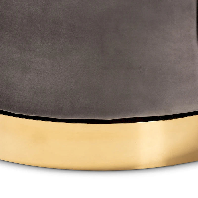 Saffi Glam and Luxe Upholstered Swivel Accent Chair