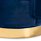 Saffi Glam and Luxe Upholstered Swivel Accent Chair