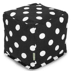 Majestic Home Goods Large Polka Dot Indoor Ottoman Pouf Cube - Small