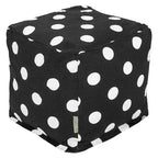 Majestic Home Goods Large Polka Dot Indoor Ottoman Pouf Cube - Small