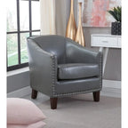 Fauteuil d'appoint Giles Grafton Home avec garniture cloutée