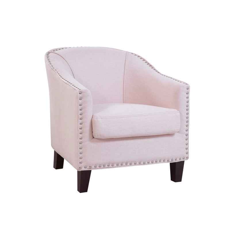 Fauteuil d'appoint Giles Grafton Home avec garniture cloutée