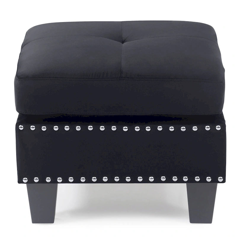 Copper Grove Meharrize Tufted Velvet Ottoman