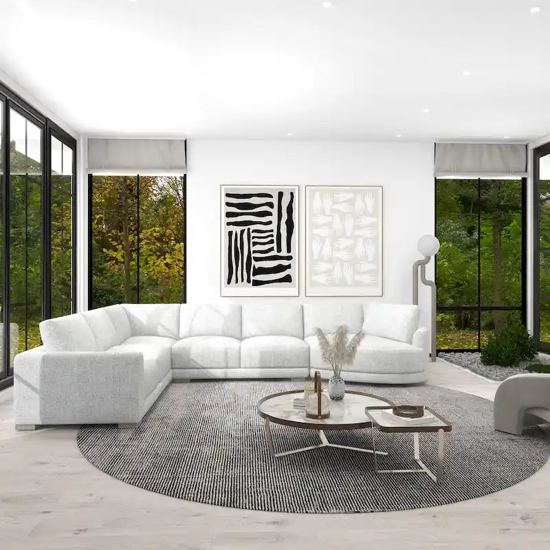 Laguna 165.5 L-Shape Modular Sectional Sofa with Chaise Lounge