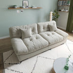 89 Modern Section Sofa with Arms Velvet Fabric Sofa For Living Room