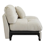 89 Modern Section Sofa with Arms Velvet Fabric Sofa For Living Room