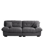 89 Modern Section Sofa with Arms Velvet Fabric Sofa For Living Room