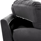89 Modern Section Sofa with Arms Velvet Fabric Sofa For Living Room