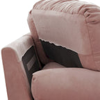 89 Modern Section Sofa with Arms Velvet Fabric Sofa For Living Room