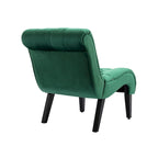 Velvet Upholstered Leisure Chair For Living Room With Wood Legs