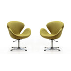Manhattan Comfort Chrome Adjustable Swivel Chair (Set of 2)