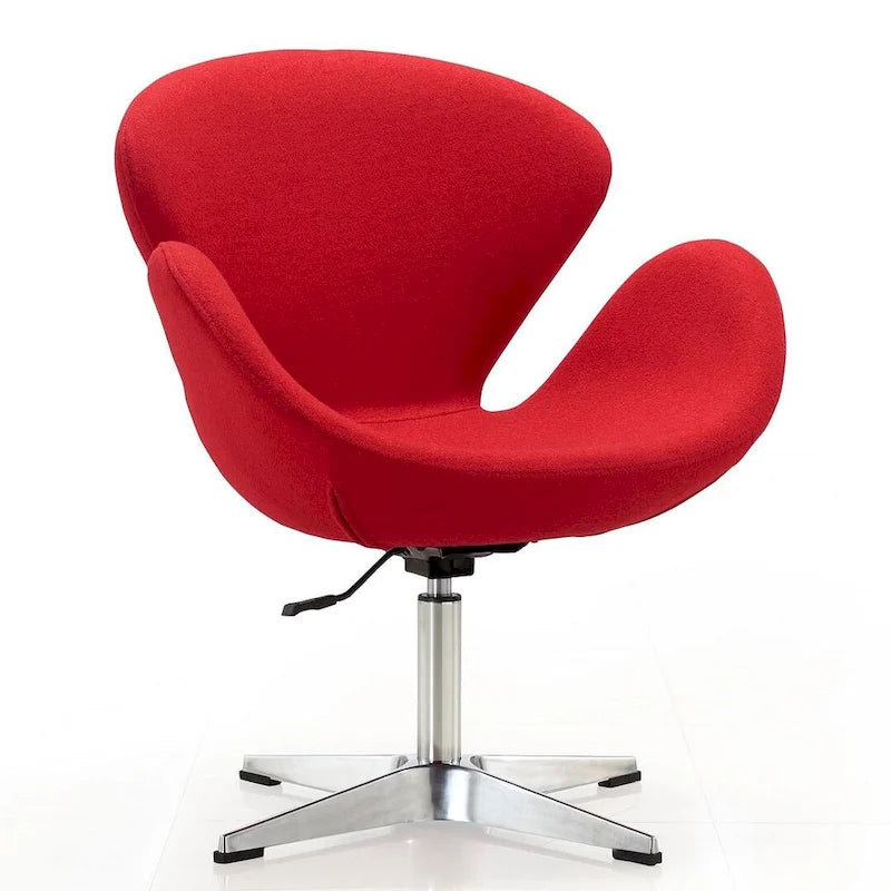 Manhattan Comfort Chaises pivotantes réglables en chrome (lot de 2)
