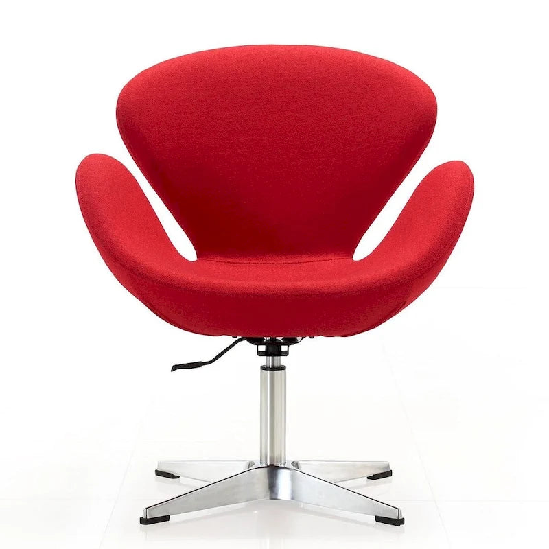 Manhattan Comfort Chaises pivotantes réglables en chrome (lot de 2)
