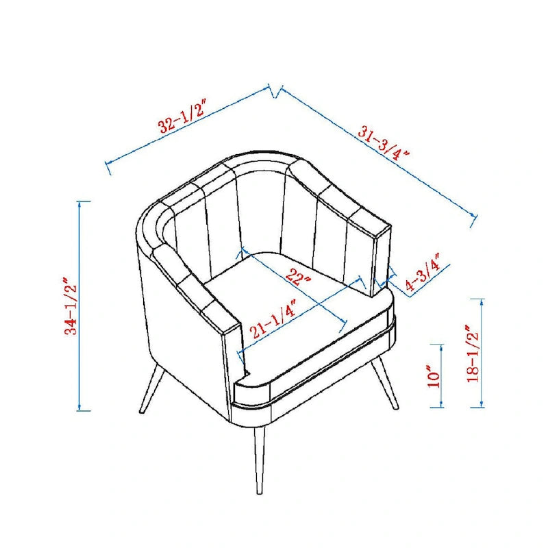 Fauteuil d'appoint contemporain en tissu Delicia par Furniture of America