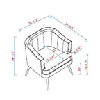 Fauteuil d'appoint contemporain en tissu Delicia par Furniture of America