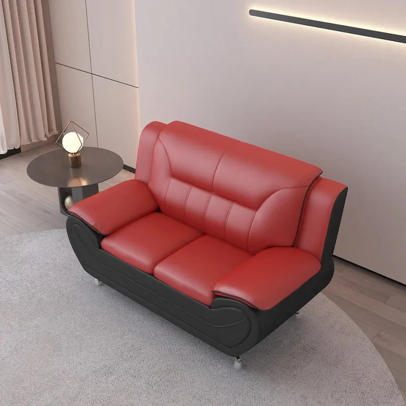 William Street Faux Leather Upholstered 2PCS Living Room Set