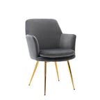 Porthos Home Gemma Velvet and Goldtone Metal Accent Chair
