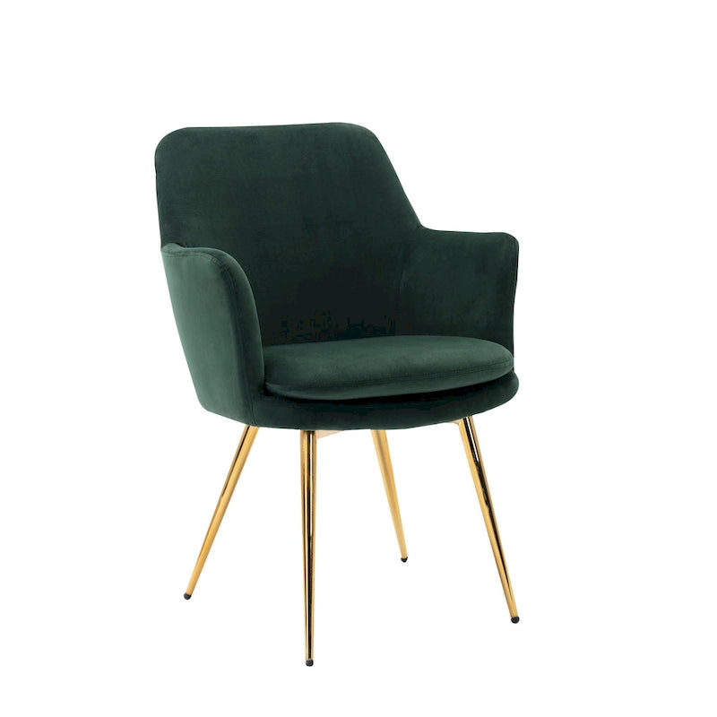 Porthos Home Gemma Velvet and Goldtone Metal Accent Chair