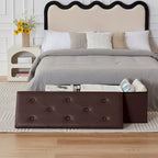 Pouf de rangement pliable, Repose-pieds, Pouf capitonné en cuir, Petit pouf carré pour salon, chambre à coucher, dortoir