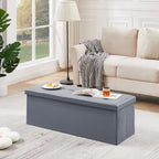 Pouf de rangement pliable, Repose-pieds, Pouf capitonné en cuir, Petit pouf carré pour salon, chambre à coucher, dortoir