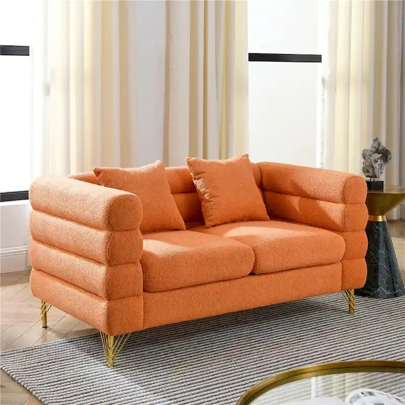 Oversized 2 Seater Sectional Sofa, Living Room Fabric Sectional Sofa