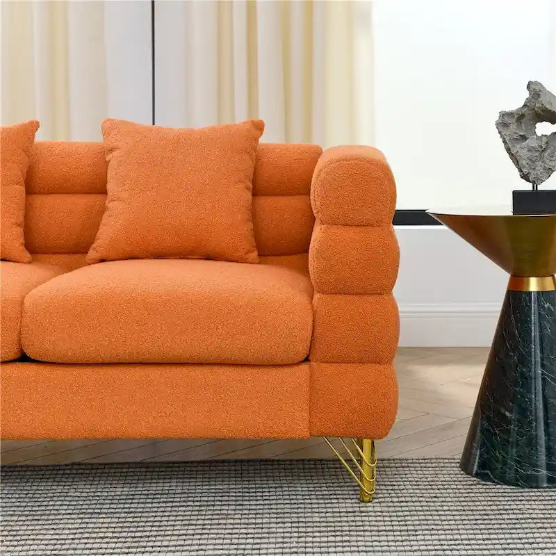 Oversized 2 Seater Sectional Sofa, Living Room Fabric Sectional Sofa