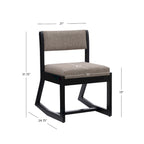 Fauteuil d'appoint Clyde en bois massif noir, piètement luge