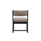Fauteuil d'appoint Clyde en bois massif noir, piètement luge
