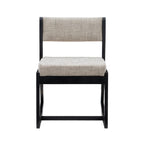 Fauteuil d'appoint Clyde en bois massif noir, piètement luge