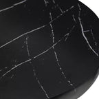 Table d'appoint ronde moderne sur pied LeisureMod Isle en pierre reconstituée