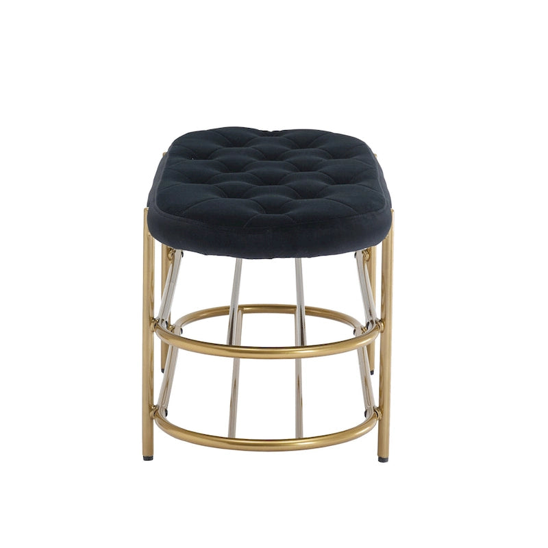 SEYNAR 40 Velvet Upholstered Living Room Bench with Double shoe rack