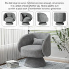 Ouyessir 360 Degree Modern Swivel Cuddle Barrel Sofa Chairs