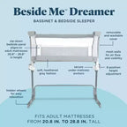Baby Delight Beside Me Dreamer Moïse et lit de chevet