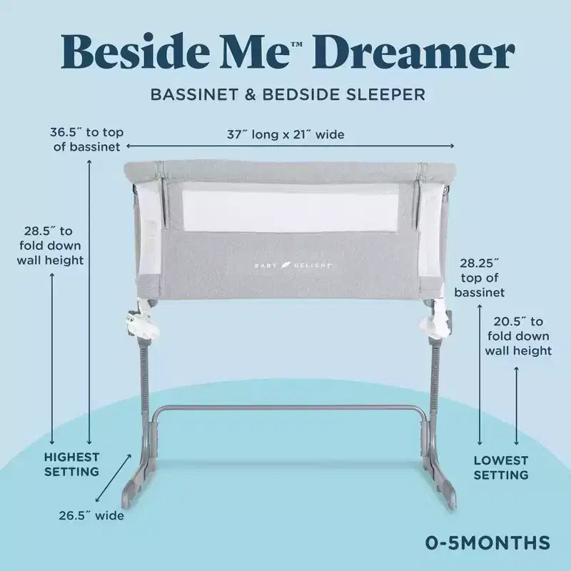 Baby Delight Beside Me Dreamer Moïse et lit de chevet