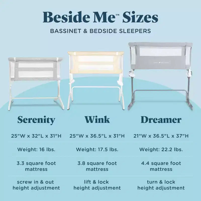 Baby Delight Beside Me Dreamer Moïse et lit de chevet