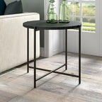Table d'appoint ronde large Loretta 23.63 avec plateau en MDF